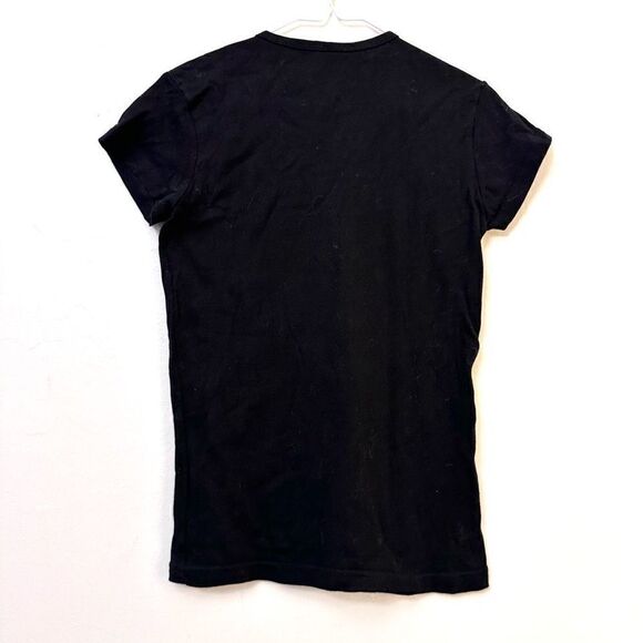 Gasparilla Girl Womens Top Short Sleeve Rhinestone V-neck Tees Black Large - Picture 2 of 3